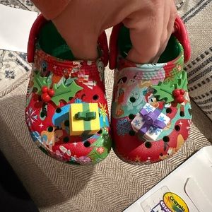 EUC Disney Christmas Crocs
